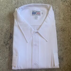 New tact squad short sleeve tropical weave uniform white shirt 4xl